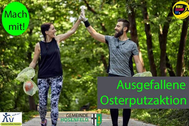 Ausgefallene Osterputzaktion zum World Cleanup Day (Hosenfeld, Hessen)
