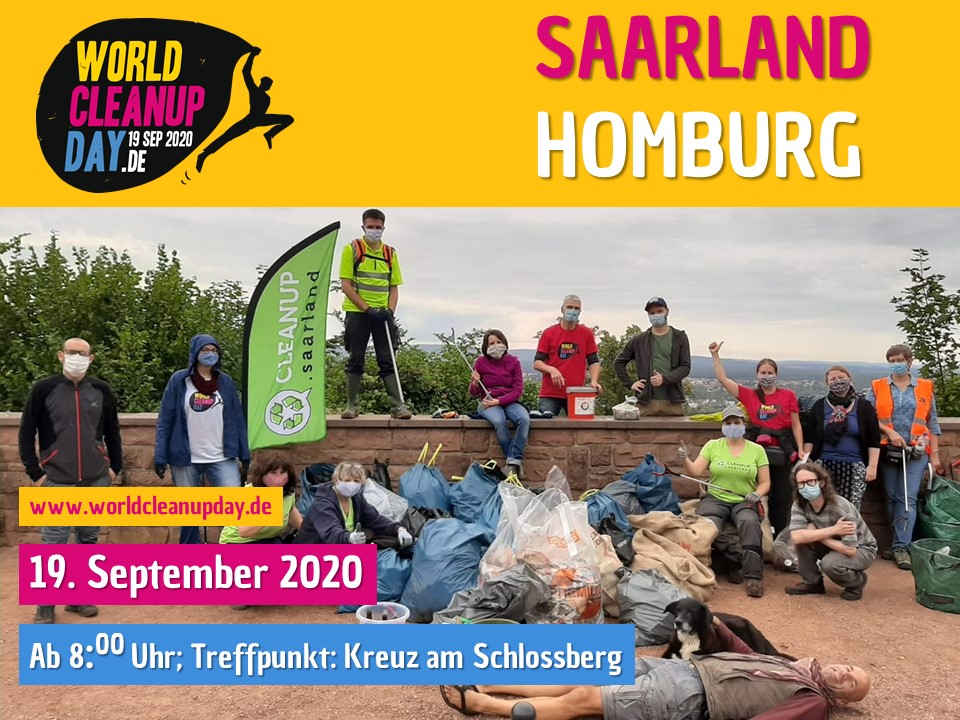 World Cleanup Day in Homburg auf dem Schlossberg (Saarland)