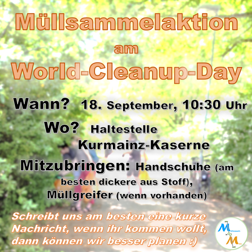 Müllsammeln in Mainz (Rheinland-Pfalz)