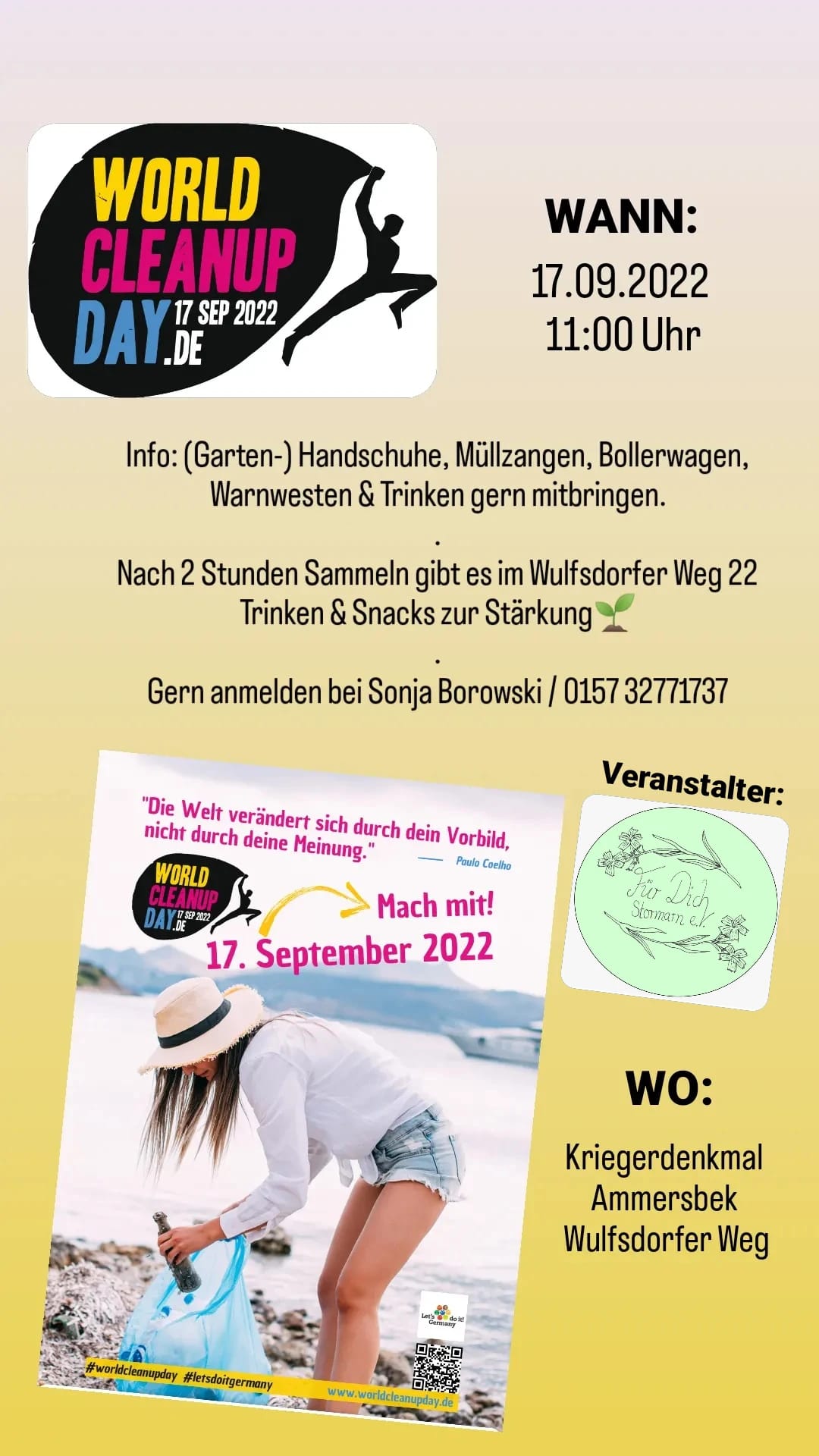 World Cleanup Day-Auch Ammersbek ist mit dabei! (Schleswig-Holstein)