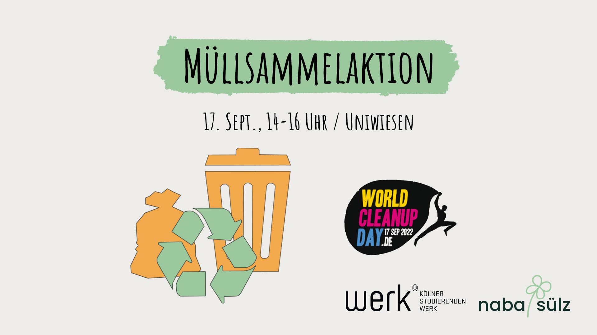 Müllsammelaktion Uniwiesen (Nordrhein-Westfalen)