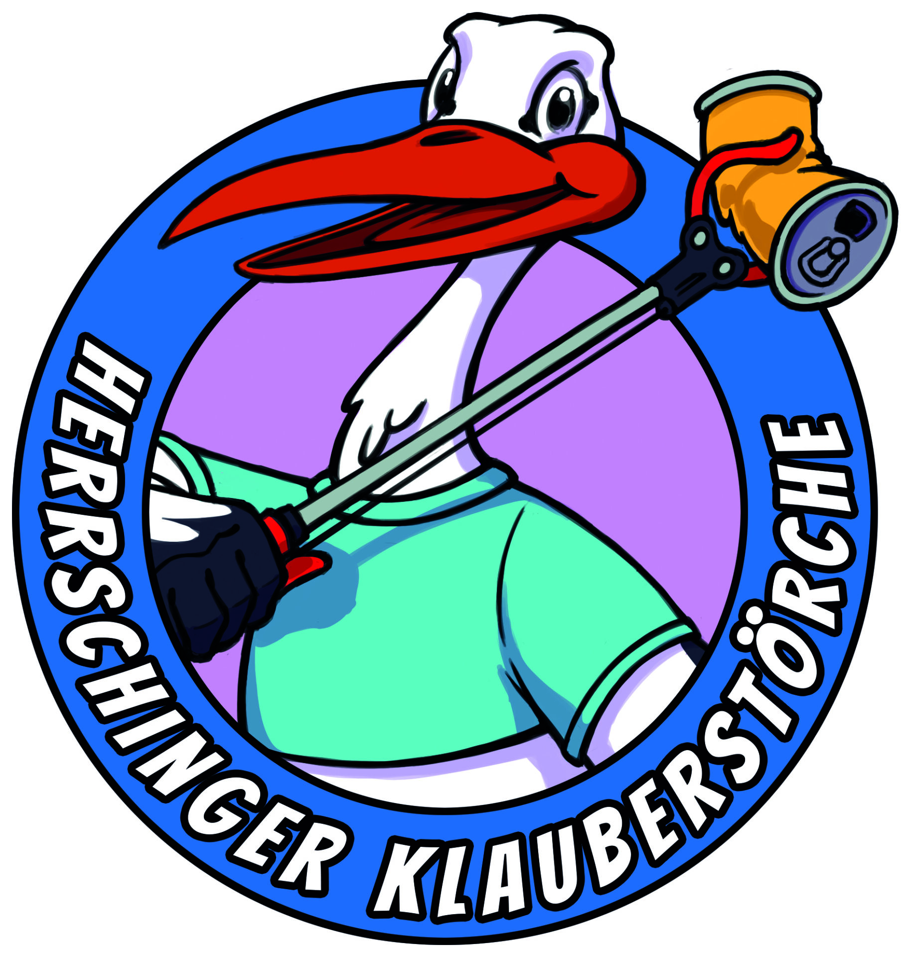 Die Herrschinger Klauberstörche räumen auf (Bayern)