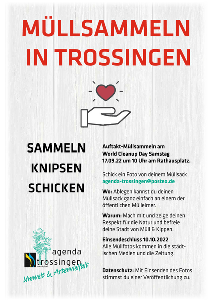 Müllsammeln in Trossingen (Baden-Württemberg)