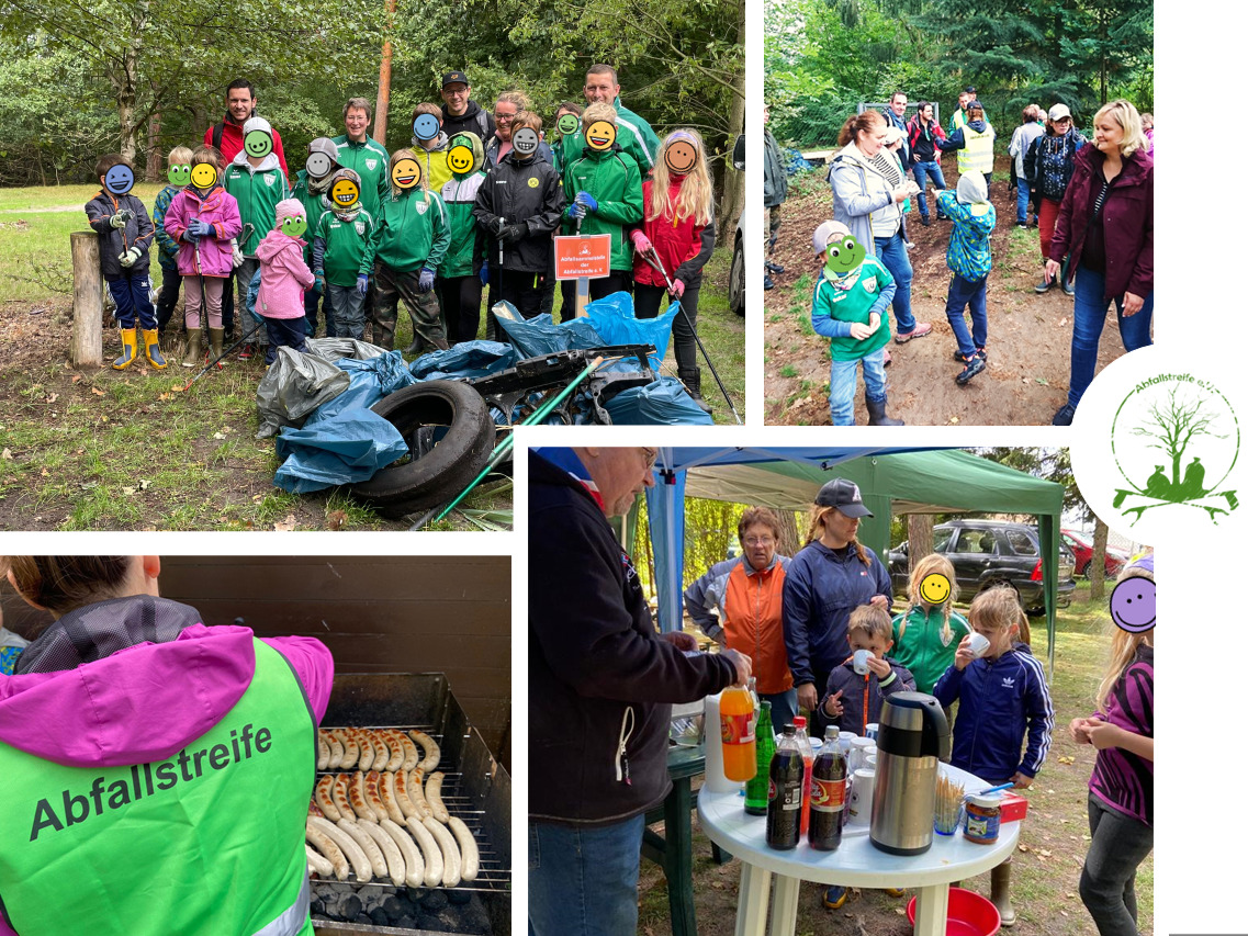 Abfall sammeln am Krummen See (Brandenburg)
