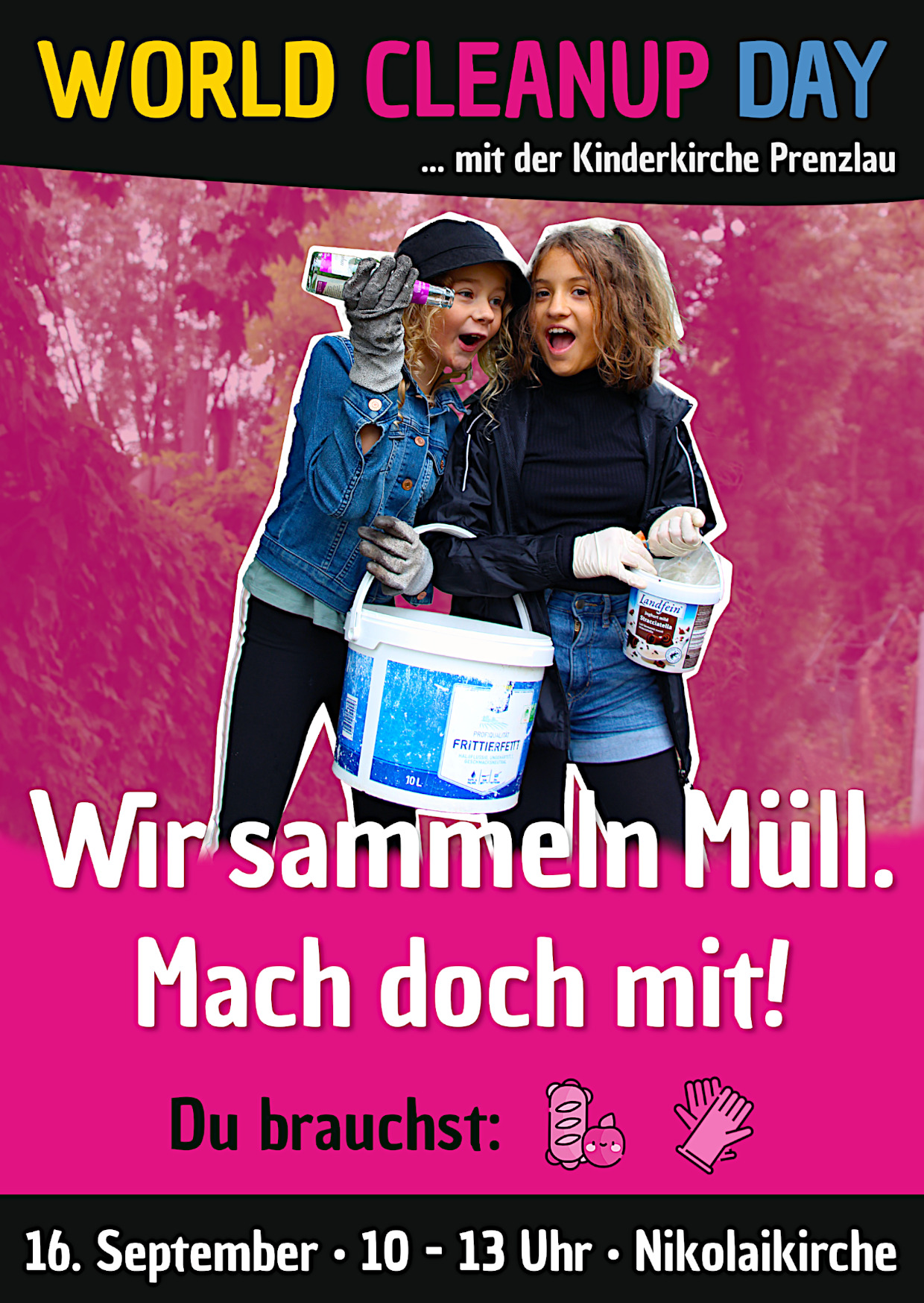World Cleanup Day mit der Kinderkirche Prenzlau (Brandenburg)