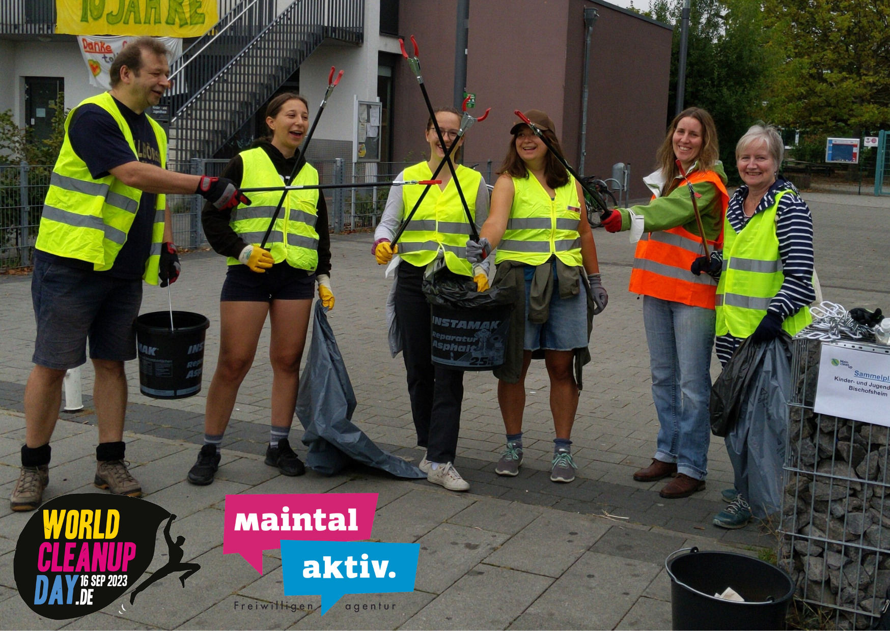Müllsammelaktion in Maintal (Hessen)