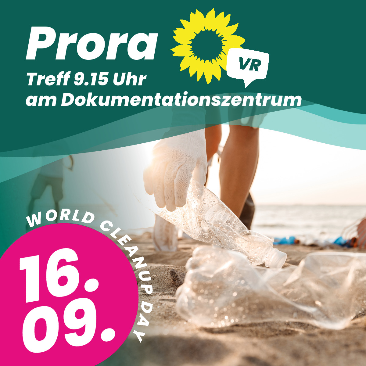 Müllsammelaktion in Prora (Mecklenburg-Vorpommern)