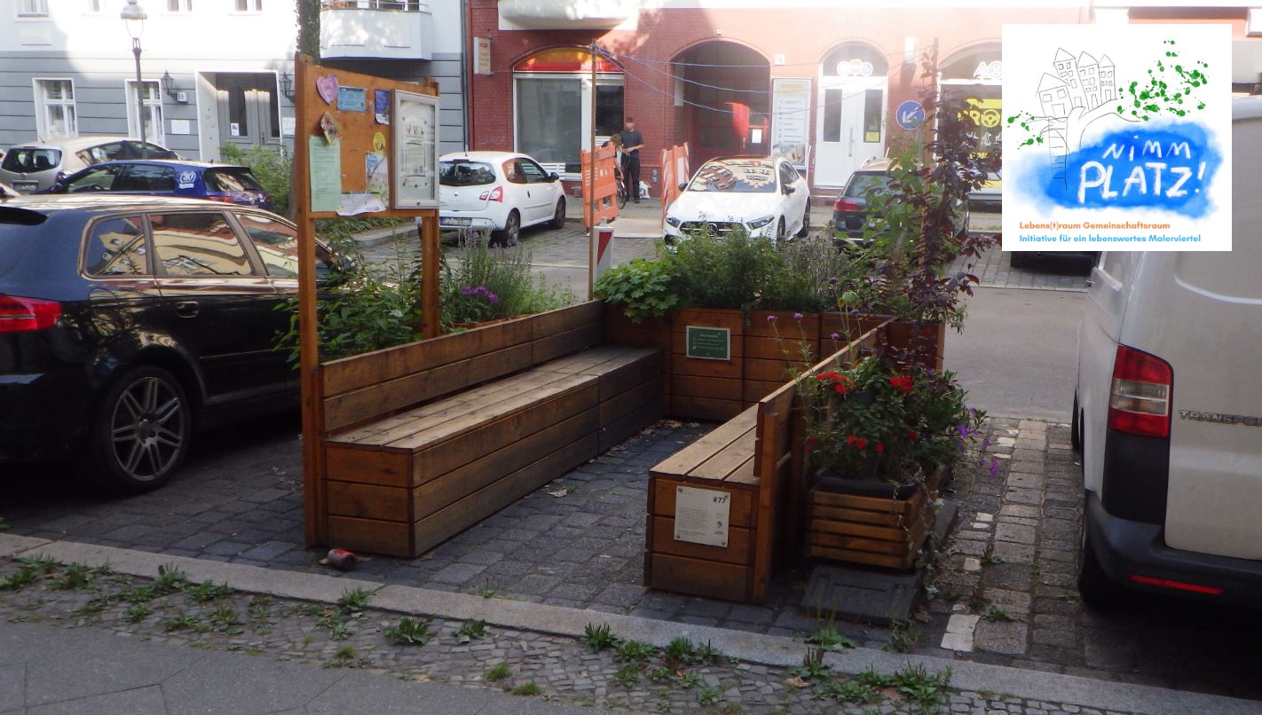 Sauber and Gemeingut - Nimm Platz am Parklet 77 (BER)