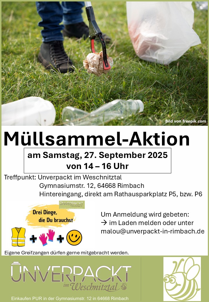 Müll sammeln - Müll vermeiden: Team Unverpackt (Hessen)