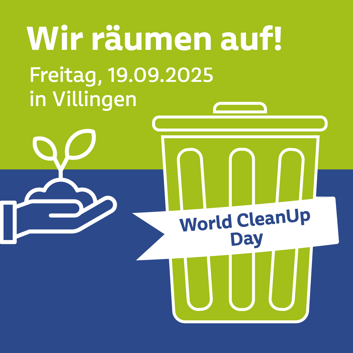Saubere Leistung – World Cleanup Day (BW)