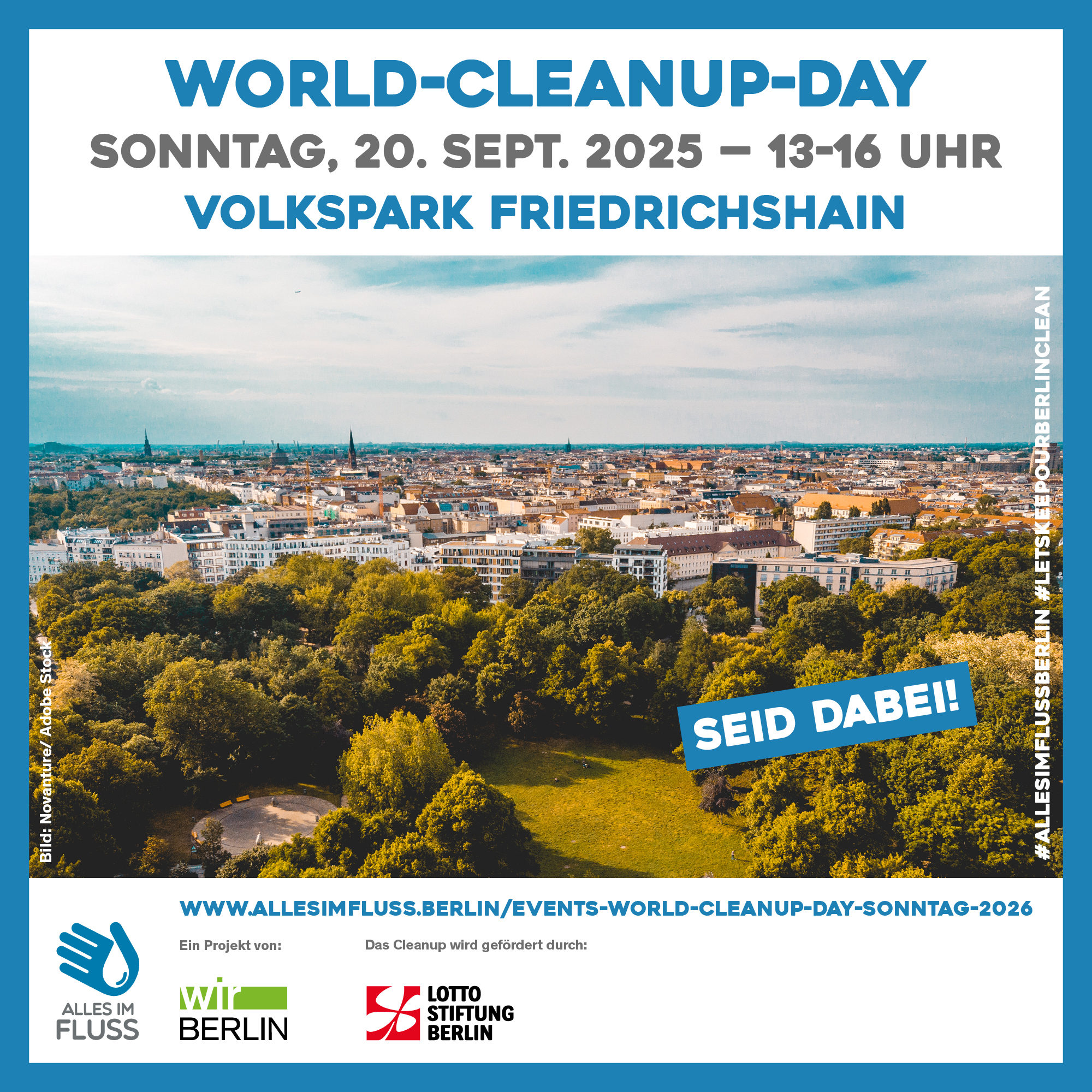 World Cleanup Day im Volkspark Friedrichshain