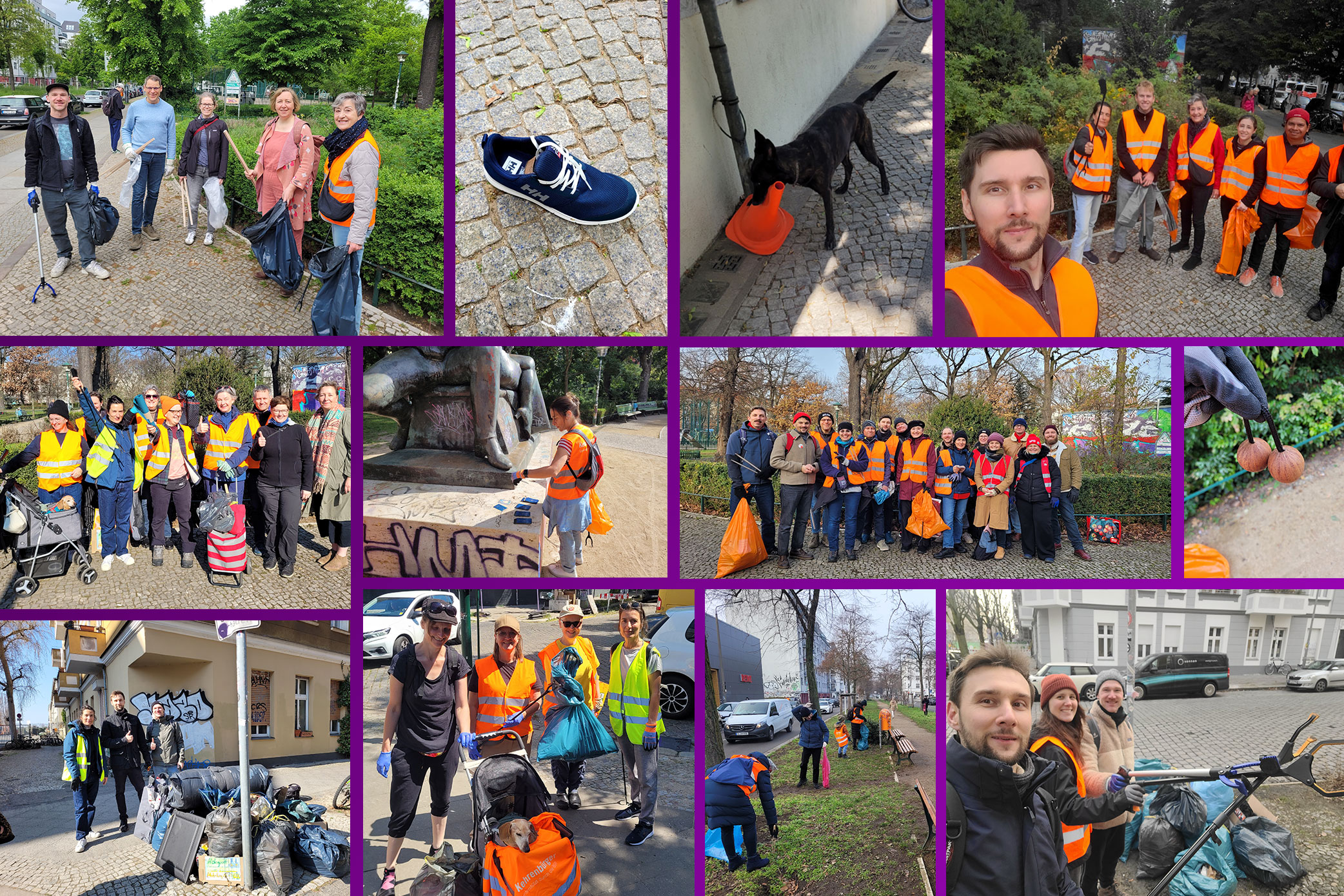 Müllsammeln im Kiez am 14. März (Skandinavisches Viertel)