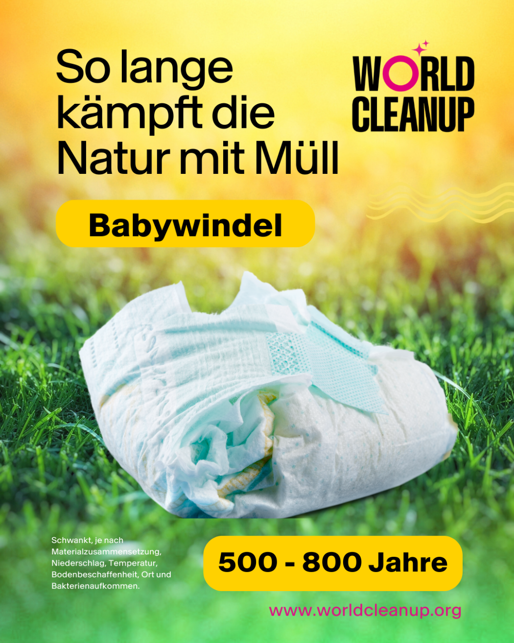 Verrottung Babywindel 1050x1350px