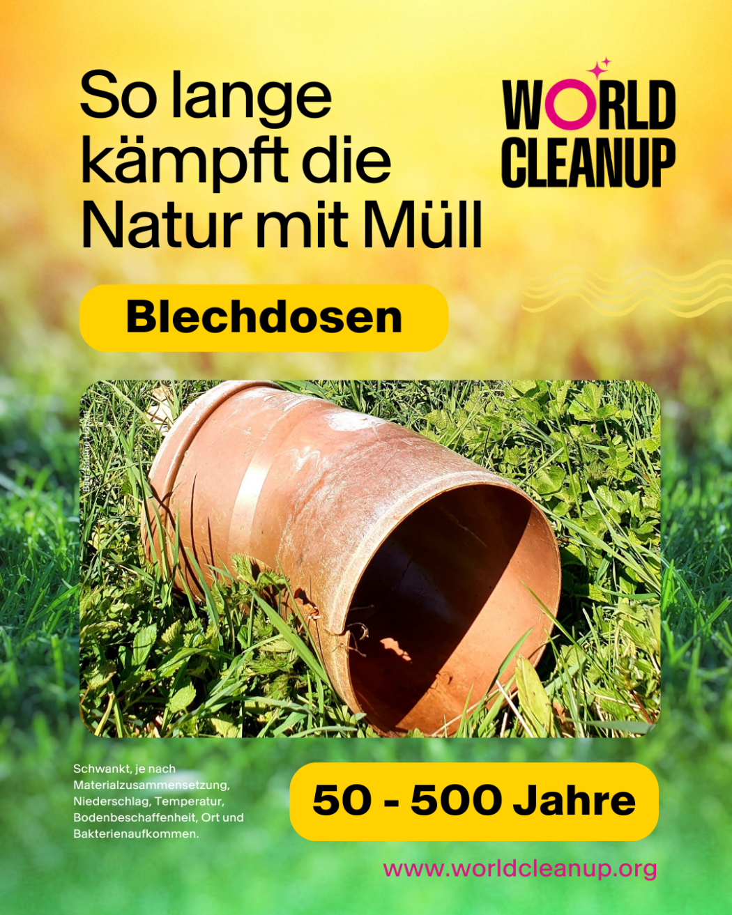 Verrottung Blechdose 1050x1350px