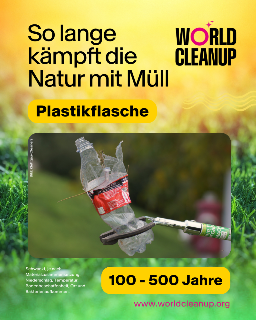 Verrottung Plastikflasche 1050x1350px
